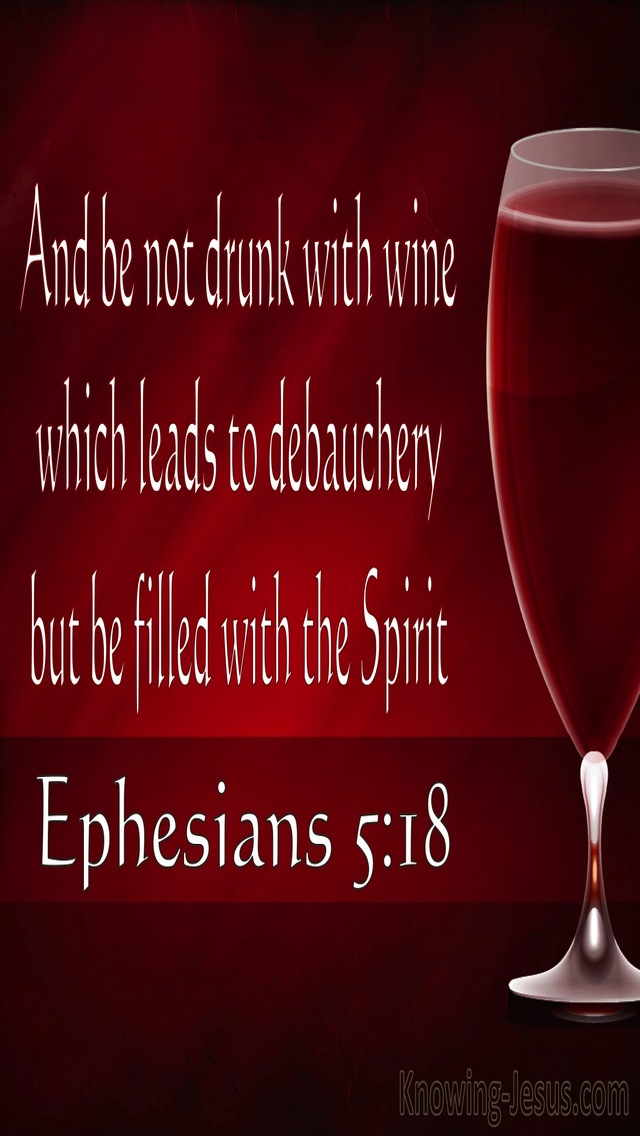 Ephesians 5:18 Be Filled With The Spirit (red)